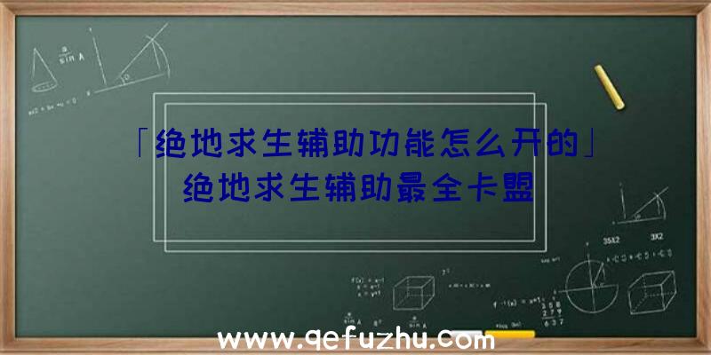 「绝地求生辅助功能怎么开的」|绝地求生辅助最全卡盟